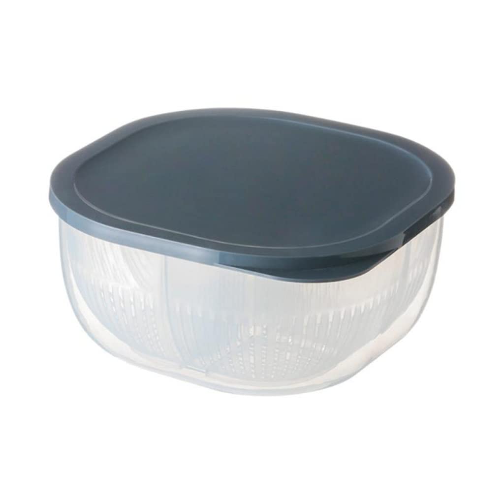 Kuchnia Jedzenie Lodówka Schowek Odpływ Zamknięty Crisper Imbir Czosnek Cebula Case Pojemnik do czyszczenia domu (Kolor: Argento, Rozmiar: 21,5 * 21,5 * 10,4 cm)