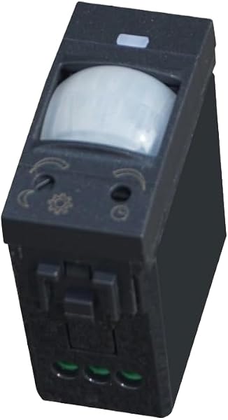 gloca Sensore Movimento 1P Con Set TEMPO/LUX Compatibile Living (Nero) - 1