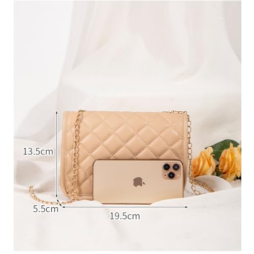 Small Quilted Crossbody Bags for Women Vintage Quilted Flap Bag Trendy Designer Mini Shoulder Bag Phone Purse with Chain3