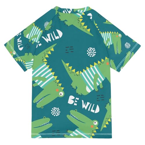 Aflyko Kid Rashguard Shirt Crocodile Be Wild Boys Girls Swimsuit Top2