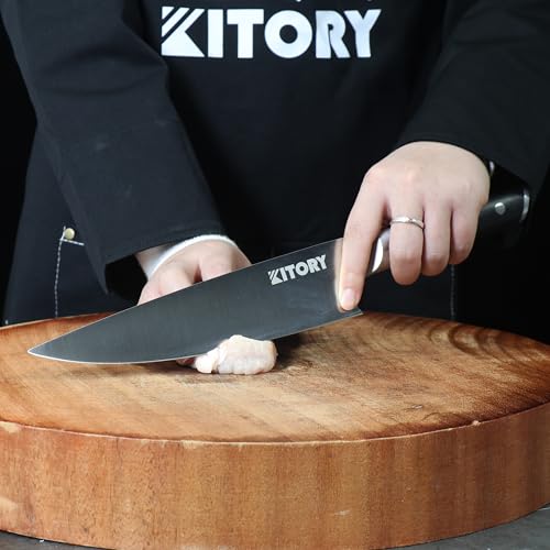 Kitory Chef Knife 8", Gyuto Kitchen Knife - Full Tang Pro Chopping Chopper- Forged HC Steel - Ergonomic Pakkawood Handle-2025 Gifts — view 5