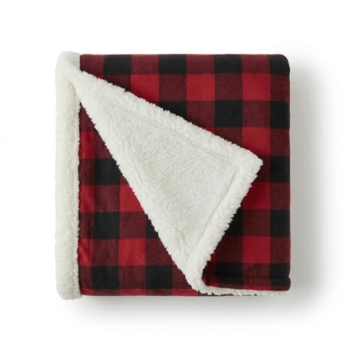 Eddie Bauer - Sherpa Throw Blanket for Couch 50x60 –...