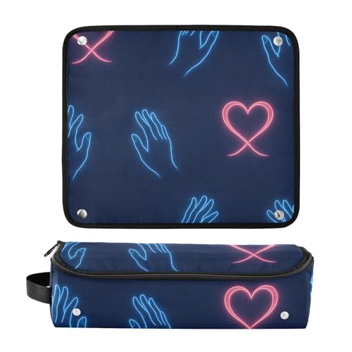 Bolsa de Viaje para Herramientas de Cabello para Mujeres y Tapete Resistente al Calor con Estuche Impermeable para Planchas, Rizadoras y Organizador miniatura 3