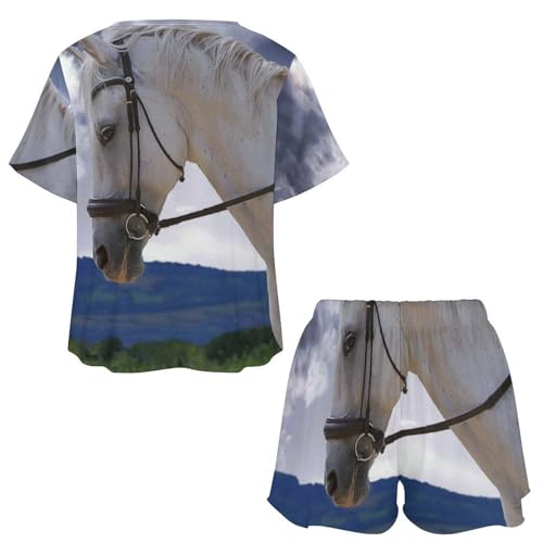 Pyjama femme manches courtes Cheval Blanc pour l'été - 5
