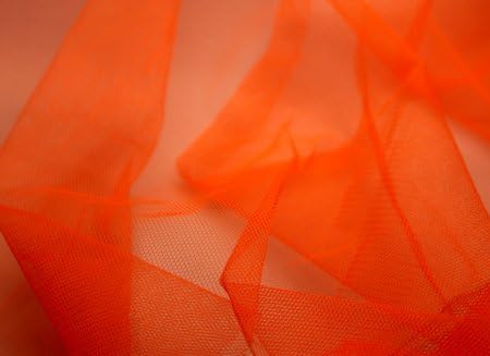 1/2m | NEON ORANGE STIFF NET ULTRA STIFF NET TUTU BRIGHT ORANGE TULLE FABRIC MESH MATERIAL WEDDING VEIL BRIDAL DRESS MATERIAL