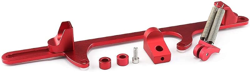 Suporte do cabo do acelerador WENJTP para carburador Holley 4500 Dominator com molas duplas – Alumínio vermelho