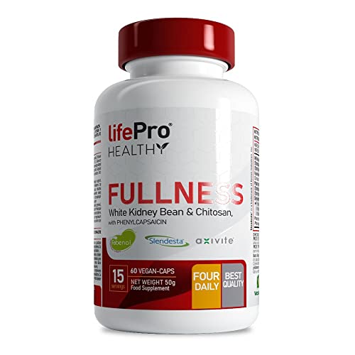 Life Pro Fullness 60 Caps | Bloqueador con Chitosan, Extracto de alubia blanca y PI2 | Ayuda a controlar los lípidos y los carbohidratos