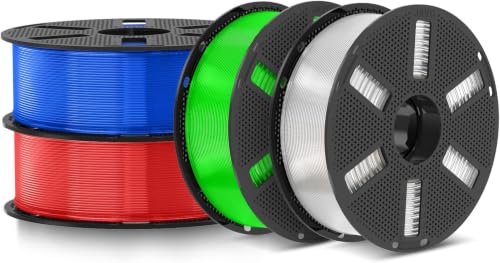 JAYO Clear PETG 3D Printing Filament 1.75 mm Bundle, 4.4KG Multicolor