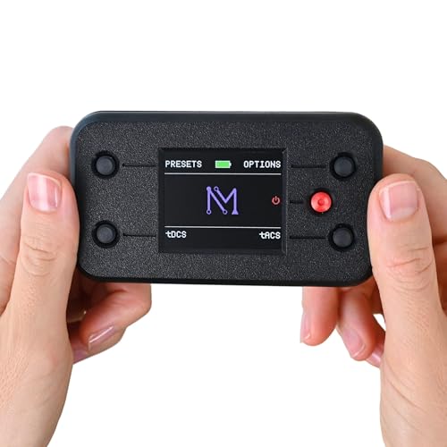 NeuroMyst Pro TDCS Kit Appareil Double DC + AC Modes, Large Dose (4mA), Rechargeable, Étui Bonus