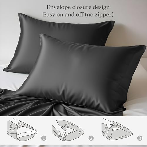 Parure de lit bambou pour des nuits douces et fraîches en gris