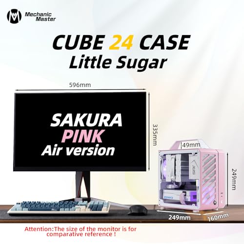 Image of Mechanic Master C24 Mini ITX PC Case with Handle | Supports 135mm CPU Air Cooler, SFX Power Supply, 245mm GPU & ITX Motherboard; Ideal for Dorm & Portable Office PC Build