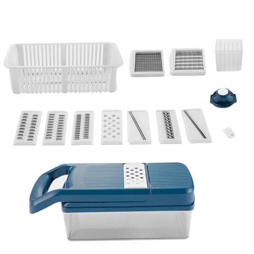 Cortadora y ralladora de cocina multifuncional azul miniatura 1