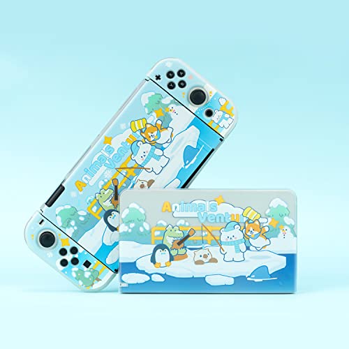 ENFILY Animal Party Dock Cover for Nintendo Switch OLED Charging Dock, Anti Scratch Waterproof Prote