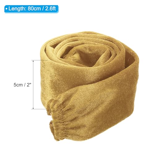 Image of PATIKIL 2.6ft Lamp Chain Cover, Chain Protective Sleeve Washable with Zipper for Chandelier Lighting Wires Swing Light Fixture, Gold Tone