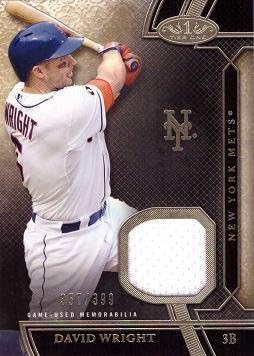 2015 Topps Tier One Relics #TSR-DW David Wright Game Worn Jersey Baseball Card - Only 399 made! - Near Mint to Mint