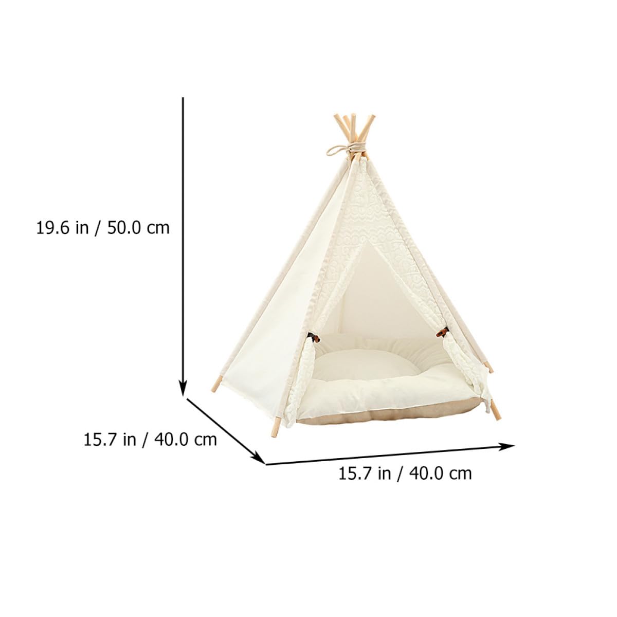 POPETPOP Tente tipi pour chien ou chat portable d'intérieur ou d'extérieur pour animal de compagnie de petite et moyenne taille