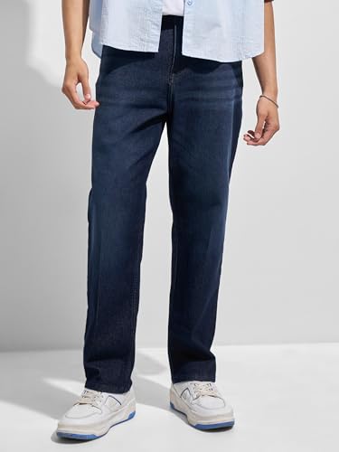 Image of Highlander Men's Straight Relaxed Fit Jeans | Stretchable | Everyday Comfort & Style| Jeans for Man|Premium Cotton Blend