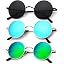 C28-black + Silvery Frame Blue Lens + Silvery Frame Green Lens