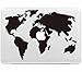 Produktbild Macbook Sticker , Stillshine Removable Schwarz Kreativ Macbook Sticker Aufkleber Skin Laptop Vinyl Decal Sticker Abziehbild Abziehbilder (Weltkarte)