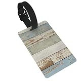 Vieille planche en bois étiquette d'identification durable pour valise et sac de voyage, essentiel de voyage