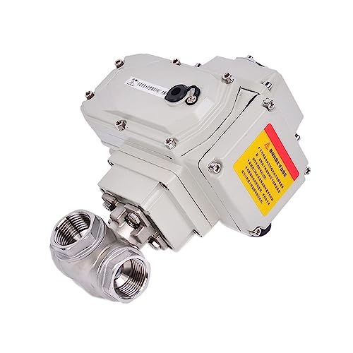 Vanne à bille motorisée 3 voies DN20 en acier inoxydable 110VAC