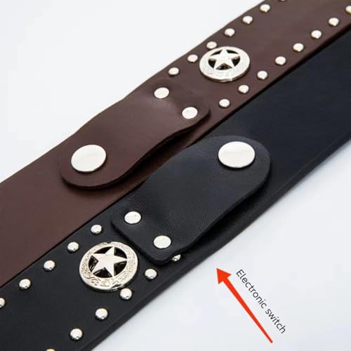 1PC Willow Studded Belt Leather Belt (with LED lights embedded in the belt) 5