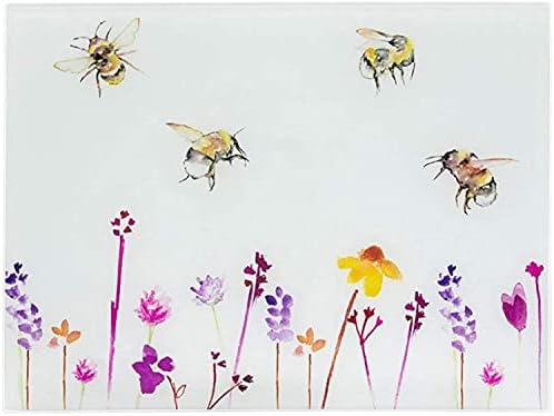 Busy Bees Glass Cutting Board by Lesser & Pavey