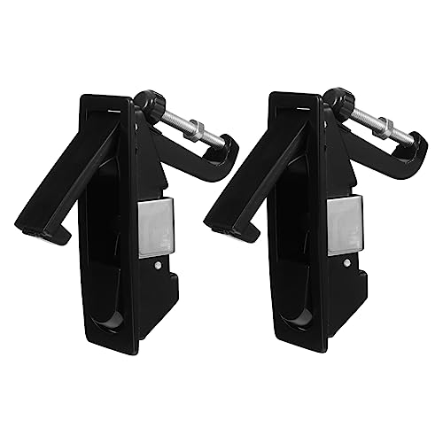 TOKIDNY 2 Cerraduras De Pestillo De Compresión Para Gabinete Industrial, Color Negro, Botón Tipo, Accesorios De Reemplazo Para Puertas De Gabinetes y Compartimentos, Uso Maquinaria y Equipos
