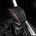 jieyoung Leather Gear Shift Knob Cover Compatible with RAV4 2019-2025 Highlander 2020-2024 Car Protect Accessories (Red)