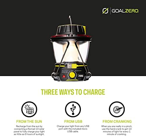 Lighthouse 600 multi functional adjustable light perfect for camping, outdoor events, or emergency use 600 Lumens USB charging of phones and small USB devices and long-lasting lithium battery.