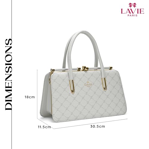 Image of LAVIE PARIS Women's Chic Dual Frame Satchel Bag | Satchel Handbag for Work | Ladies Purse | Stylish Shoulder Bag | Gift for Women