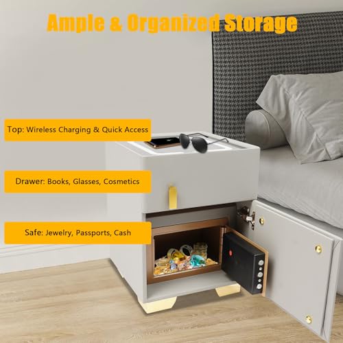 Table de chevet intelligente pour une chambre moderne et connectée