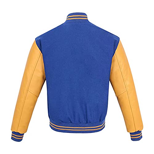 Image of Varsity Jacket Baseball Letterman Jacket- Wool and Leather Premium Quality Unisex Basketball Jacket