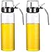 XiaoShenLu aceiteras antigoteo Cristal, dispensador Aceite, Oliva y vinagre Recipiente Aceite para Cocina,vinagrera,aceiteras, 2x500ml