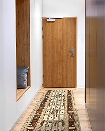 Alfombra de pasillo moderna rugsx DZETA beige para pasillos y entradas 3