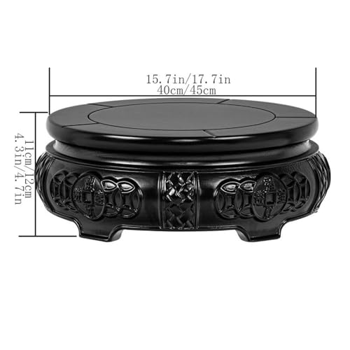 Soporte para macetas de patio con relieve: base de ébano anticaídas 3