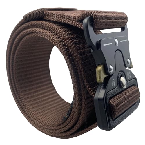 Tactical Belt: Military Style Quick Release Metal Zinc Alloy Buckle Belts - 1.5