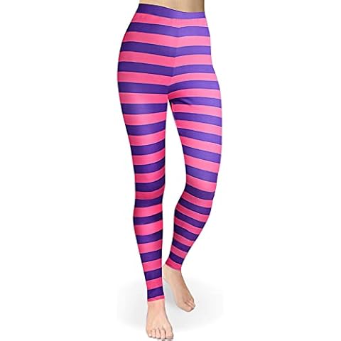 GRAJTCIN Women's Rainbow Striped Workout Leggings Cover