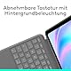 Logitech Combo Touch iPad Air 13 Zoll (M2/M3) (2024/2025) Tastatur-Case – Abnehmbare Tastatur mit Hintergrundbeleuchtung und Halterung, komfortables Tippen, Multi-Use-Modus, Deutsches QWERTZ - Grau