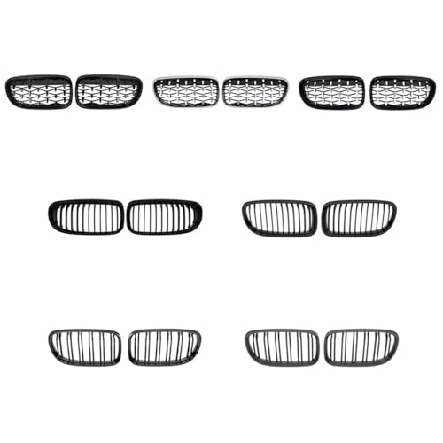 Rejilla de parachoques delantero para Serie 3 E90 E91 2009-2012 negro brillante 3