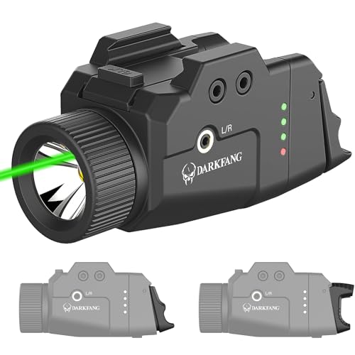 DARKFANG 1000 Lumen Tactical Weapon Light Laser Combo with High and Low Rear Switches for Glock and Picatinny Rail