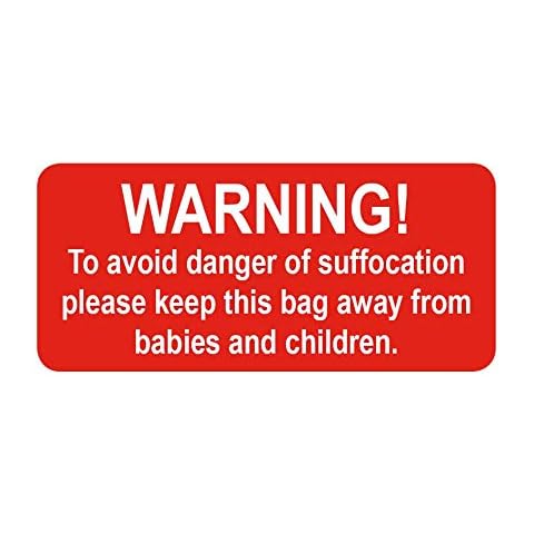 Warning of Suffocation - Small Packing Sticky Labels Cover