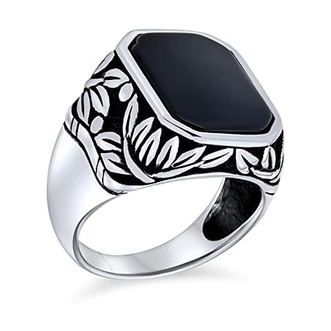 Elegant Black Onyx Signet Ring for Men Cover