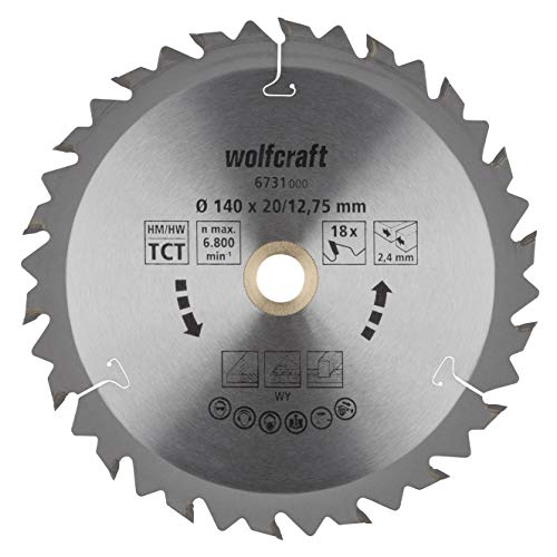 wolfcraft 6731000 Disco de Sierra Circular HM, 18 dient, Serie marrón Pack 1