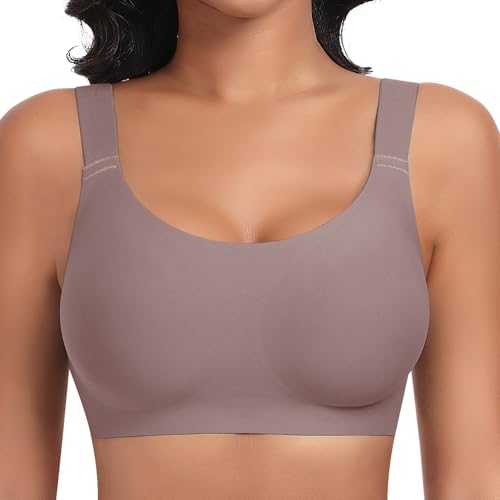 Image of Wireless Bras for Women No Underwire Seamless Full Coverage Comfortable Everyday Bra with Medium Support
