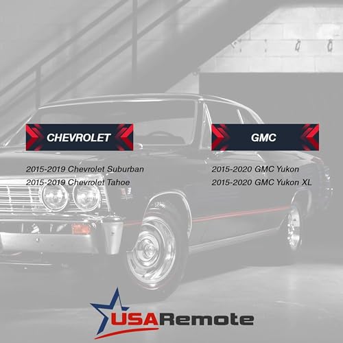 Image of 1x Smart Key Fob Replacement for 2015-2020 Chevy Suburban Tahoe GMC Yukon Yukon XL, HYQ1AA 13580802, Push to Start Only, Self Programmable with One Working Key