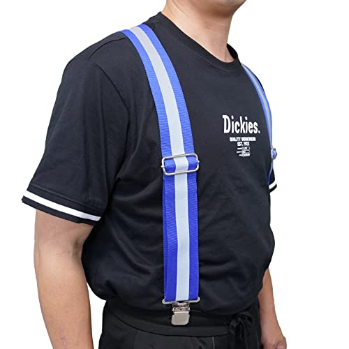 Image of MELOTOUGH Men's Suspender 2 inch Wide Partial Elastic Strap for Jeans Pants | Men's Work Suspenders, Heavy Duty Clips, Partial Elastic Stretch, Supports Work Pants & Jeans, Ideal for Tradespeople