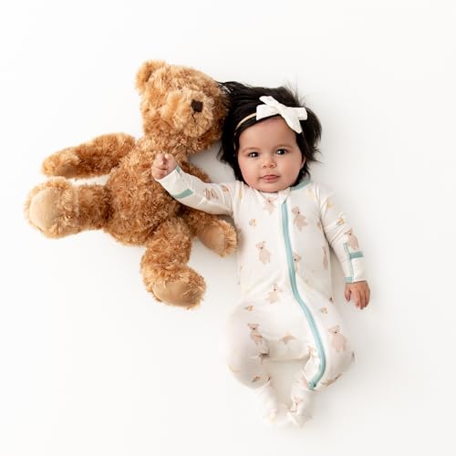 Image of Bamboo Little Soft Baby Footie Pajamas, Baby Clothes, Newborn Sleepers, 95% Viscose and 5% Spandex, 0-24 Months