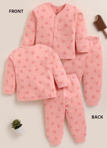 Image of LuvLap Baby Boys & Girls Regular Fit 100% Cotton Half Sleeves Jhabla & Shorts Set Pack of 2