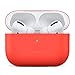 Produktbild ESR Silikon Hülle kompatibel mit AirPods Pro Case 2019 - Passgenaue Zweiteilige Schutzhülle für AirPods Pro Ladecase, Ultradünnes Case mit Sichtbarer Front LED & Unterstützt kabelloses Laden, Rot